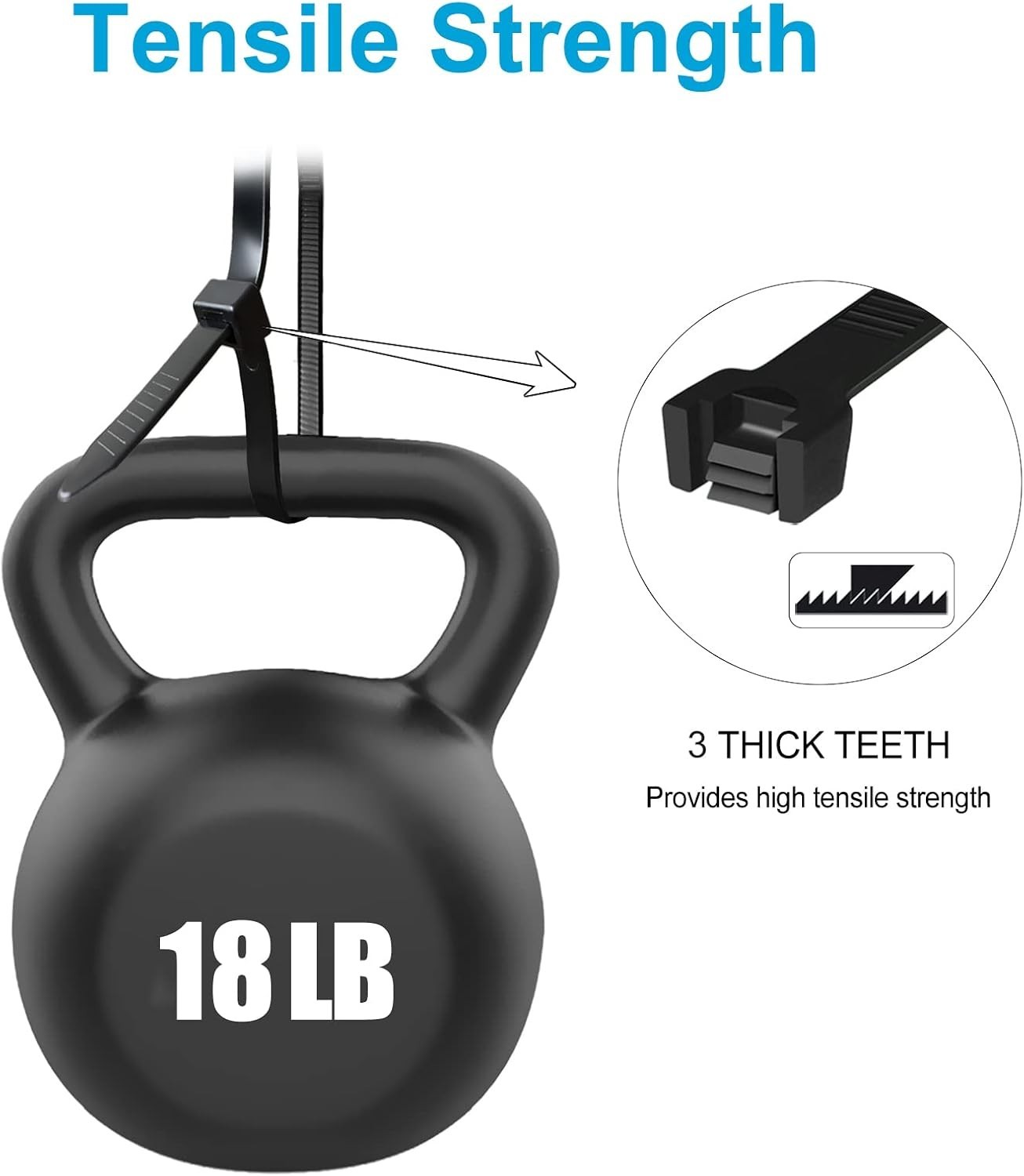 Zip Ties 4 inch 150 or 200 Pack Small Zip Ties with 18 lb Tensile Strength Black