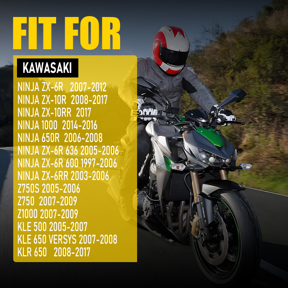 4x Front+Rear Clear Turn Signal Indicator Lamp For Kawasaki KLR 650 KLR650 08-17