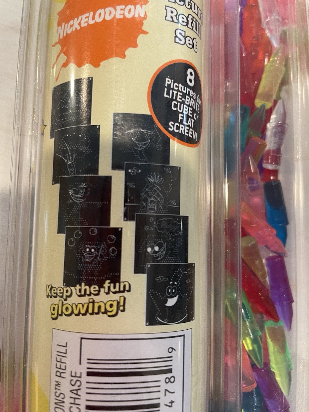 Lite Brite Cube/Flat Screen Nicktoons Picture Refill Set