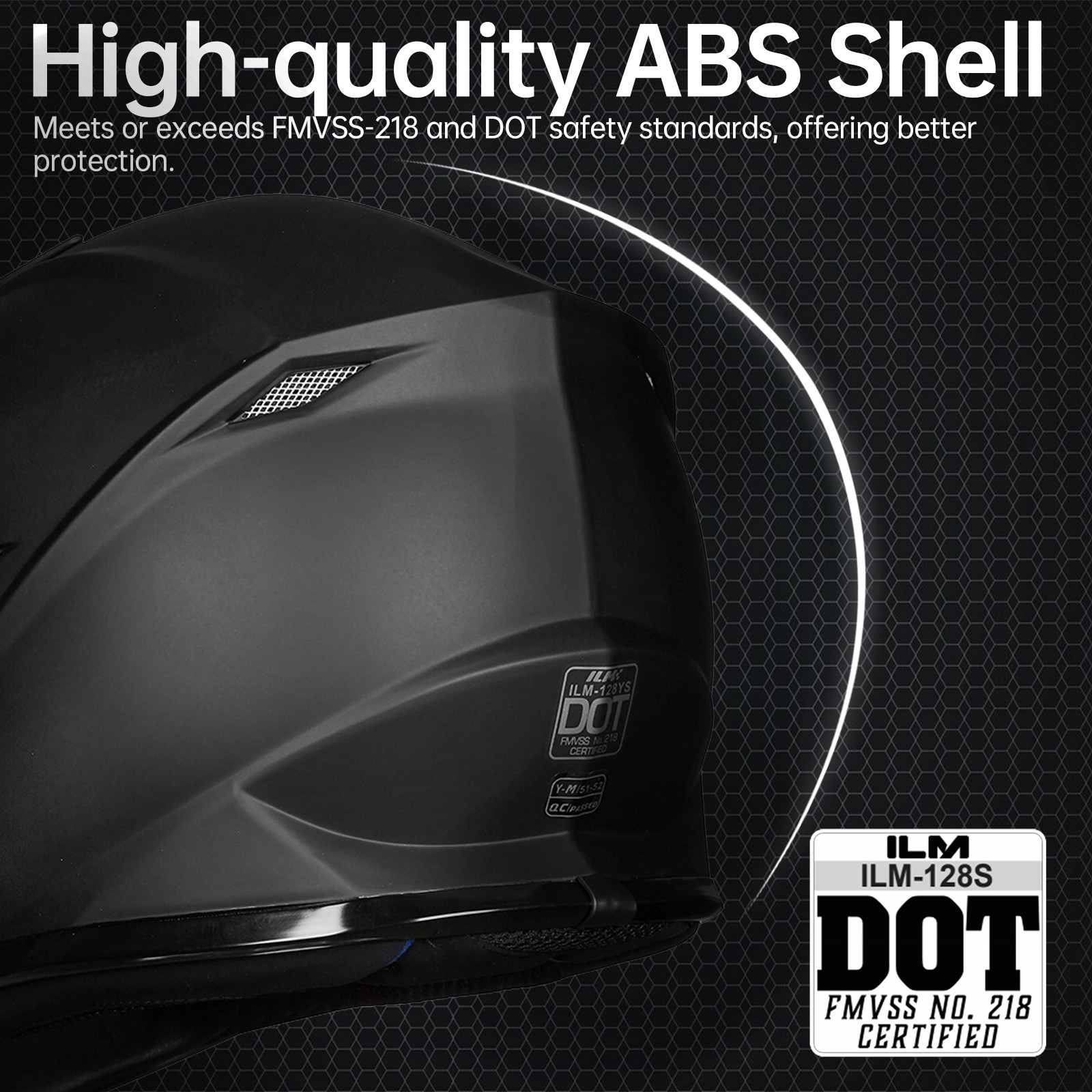 ILM Refurbished Black Adult ATV Motocross Motorcycle Helmet Off-road DOT 128S