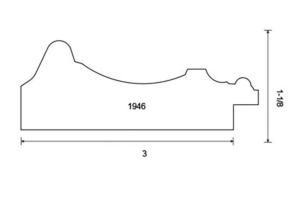 Custom Matted Picture Poster Frame & Mat 3" Gold French Ornat 1946 16x20 24x36