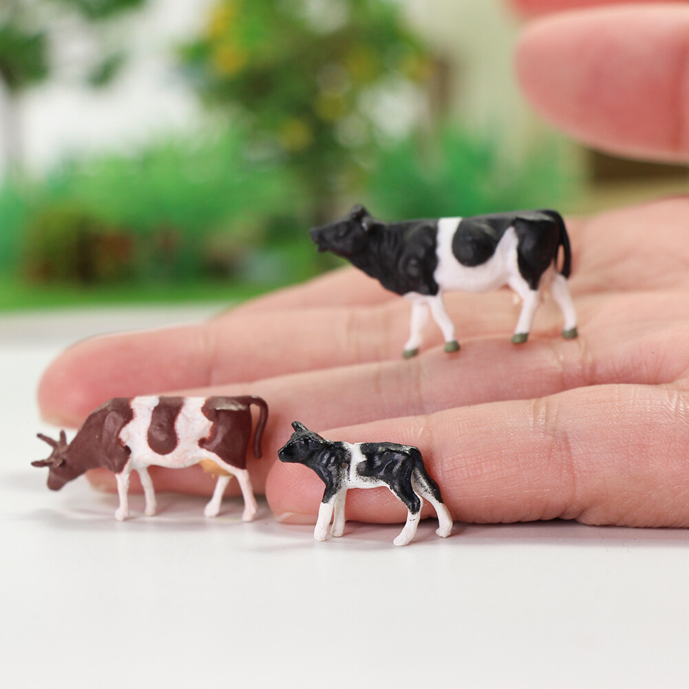 36pcs HO Scale 1:87 Well Painted Farm Animals Cows Horses Shepherd People
