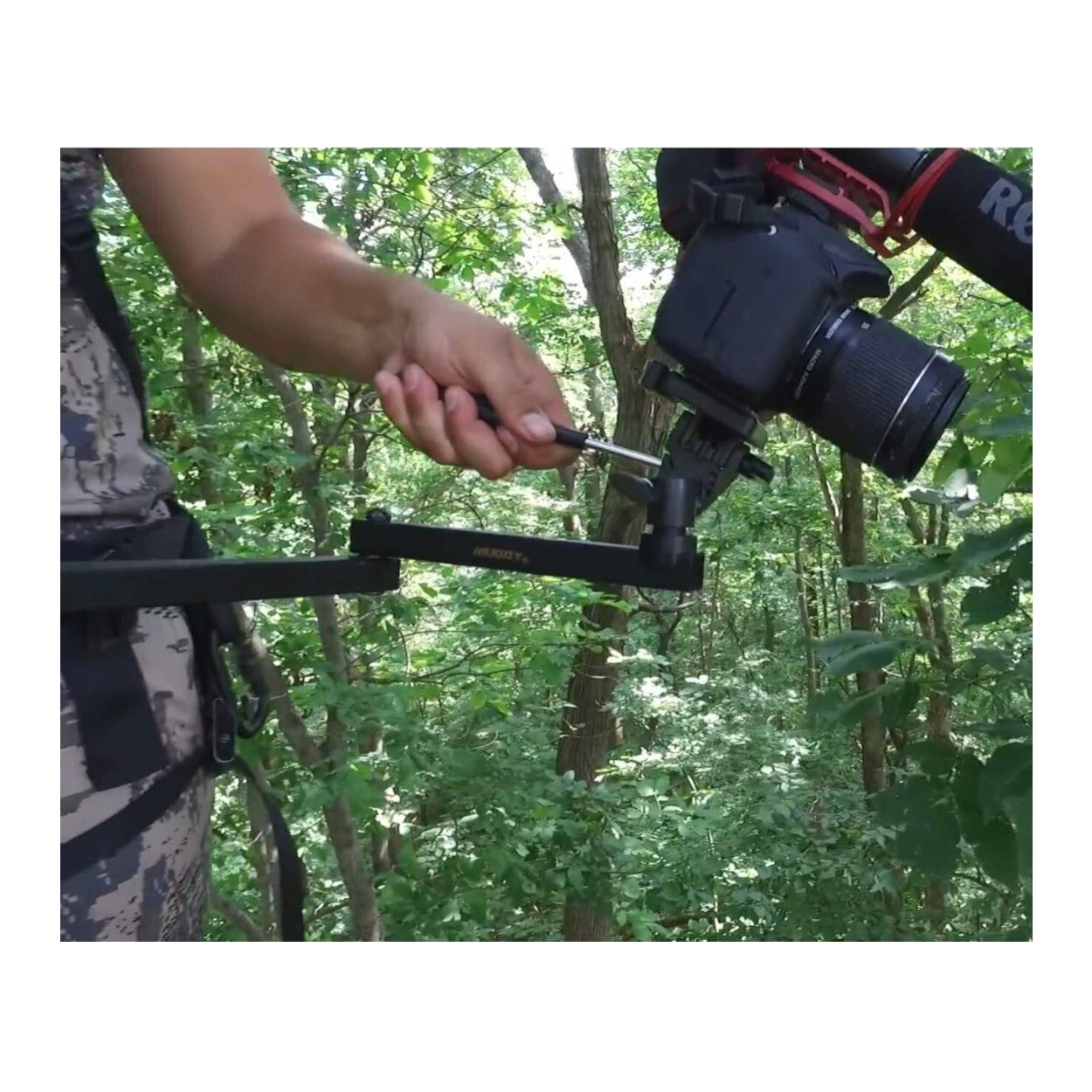 Muddy Basic Camera Arm with 360-Degree Head Adjust Black for Cam Positioning