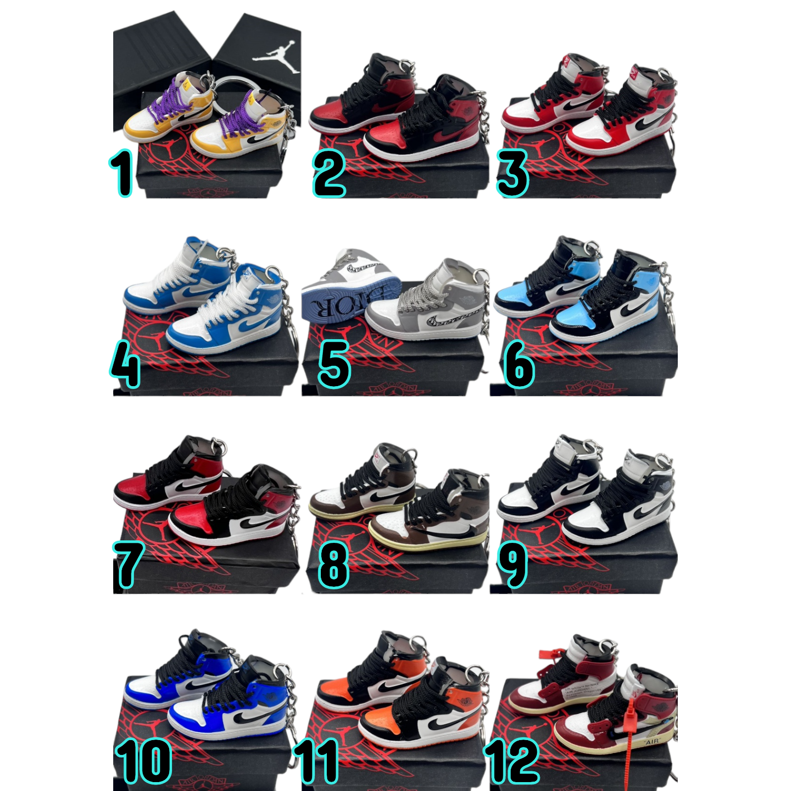 PART 1- Jordan SB Dunk Key Chains Collectible Mini Shoe Keyring With Display Box