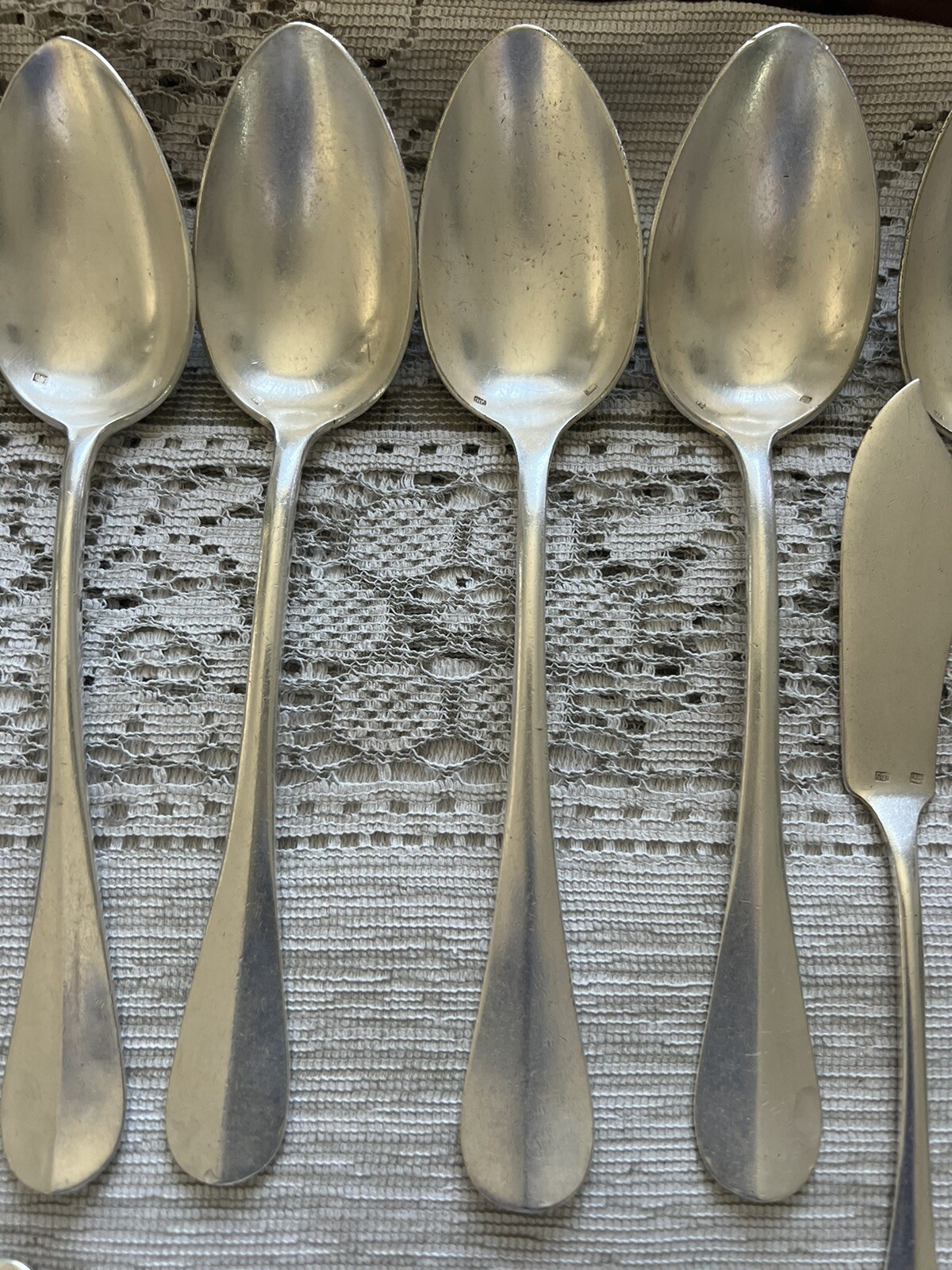 Antique Felix Freres 90/100/60 Silverplate Flatware Set of 22 Pc Toulouse France