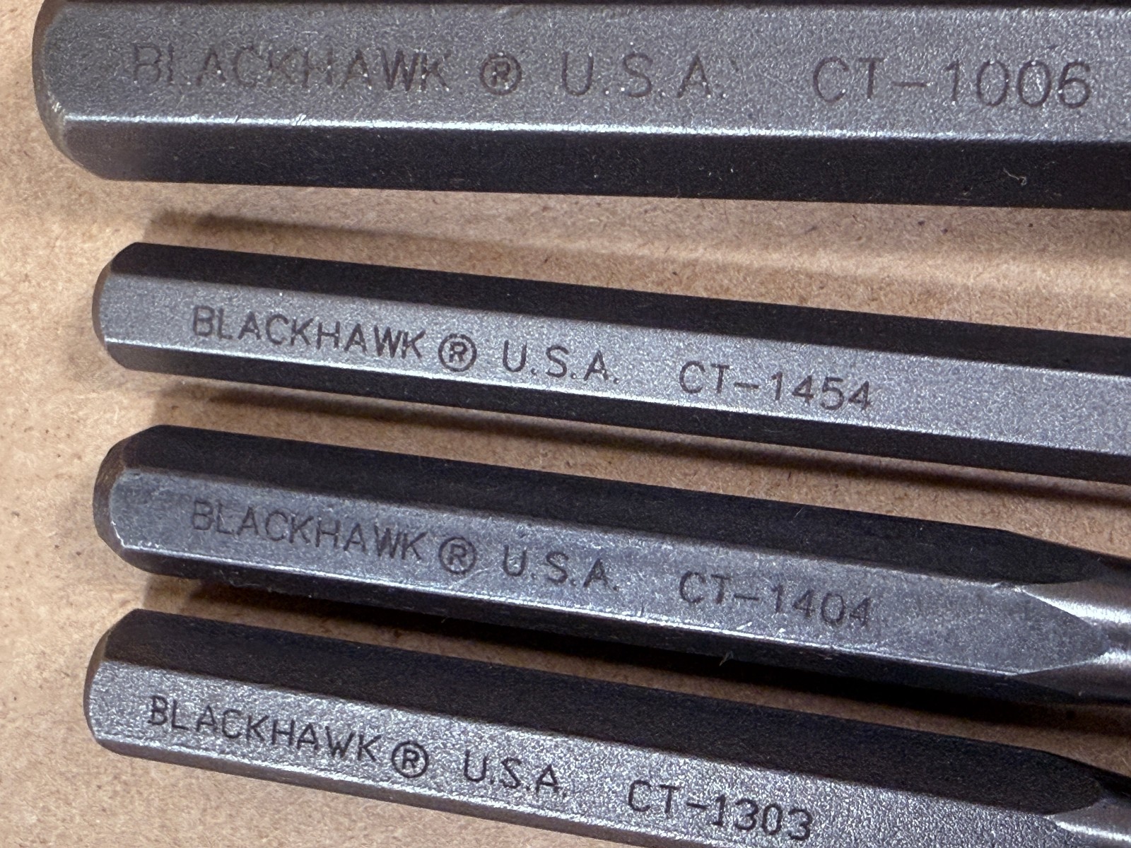 New - 5 Piece Blackhawk USA Aligning & Drive Punch Pin + Cold Chisels -FREE SHIP