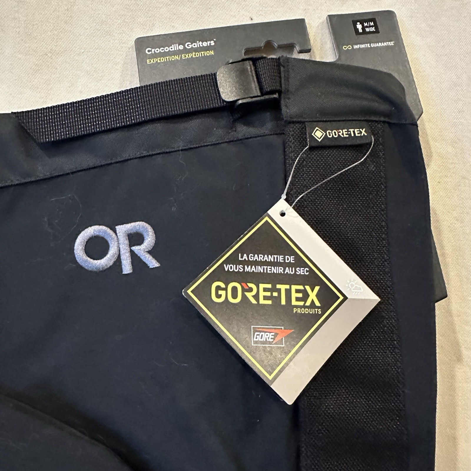 NEW Outdoor Research Expedition Crocodile Gore Tex Gaiters Men Wide M Black