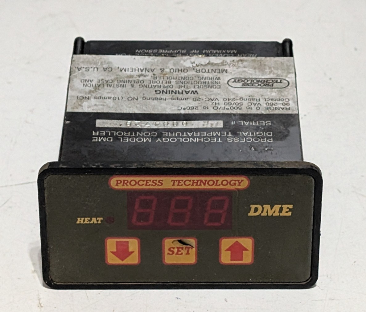 Process Technology DME Digital Display Temperature Controller Module Unit