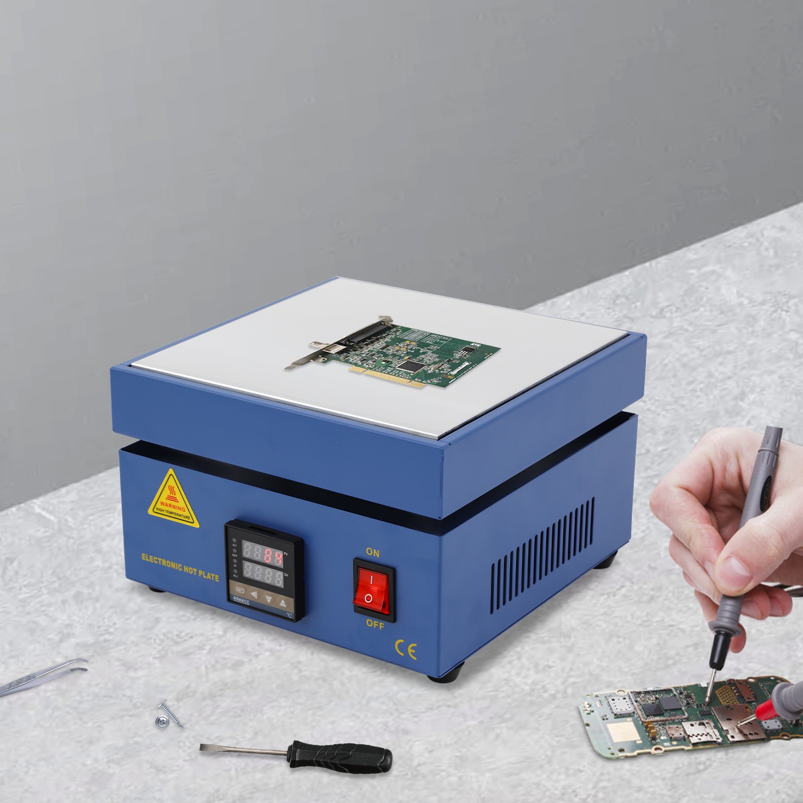 Hot Plate 752°f 850w Electric Soldering With Led Display For Pcb Rework