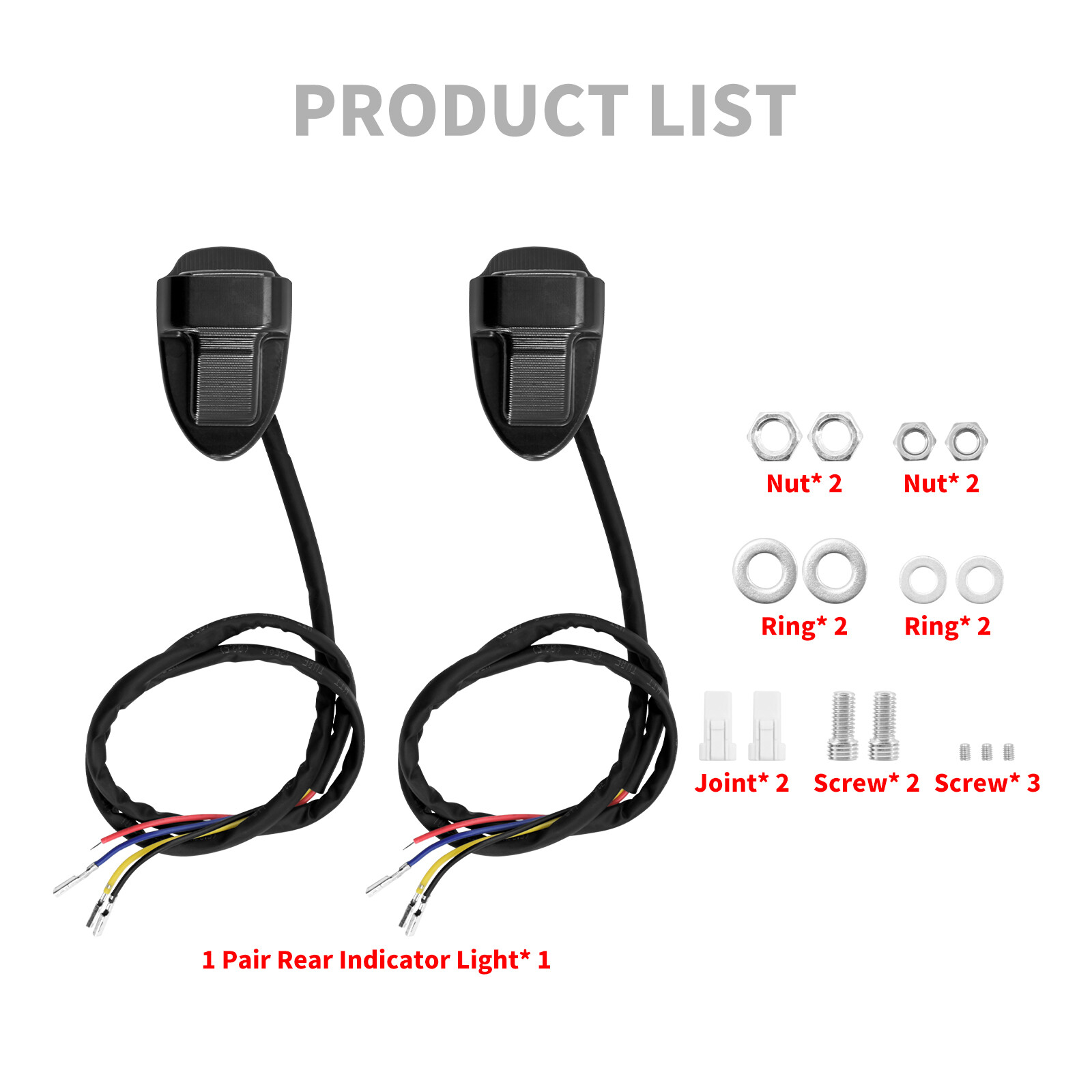 Black Rear Turn Signal Brake LED Light Fit For Harley Nightster RH975 2022-2023