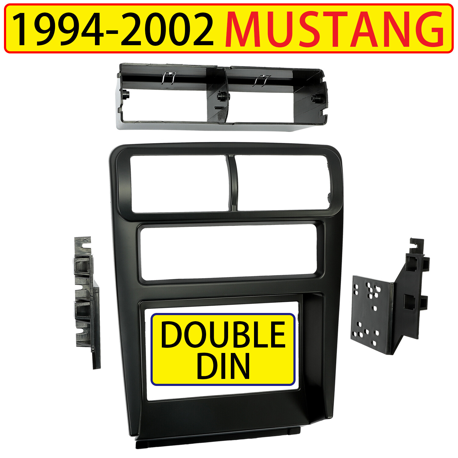 For 1994-2002 Ford Mustang Car Stereo Radio Double Din Dash Kit Bezel