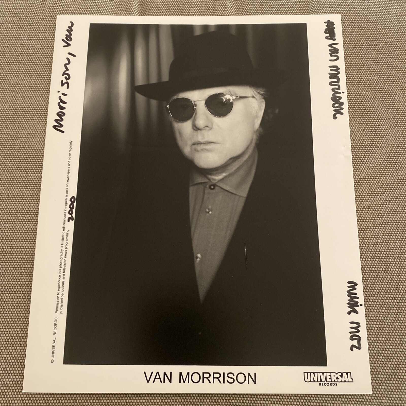 Van Morrison Press Photo 8x10”, See Description.
