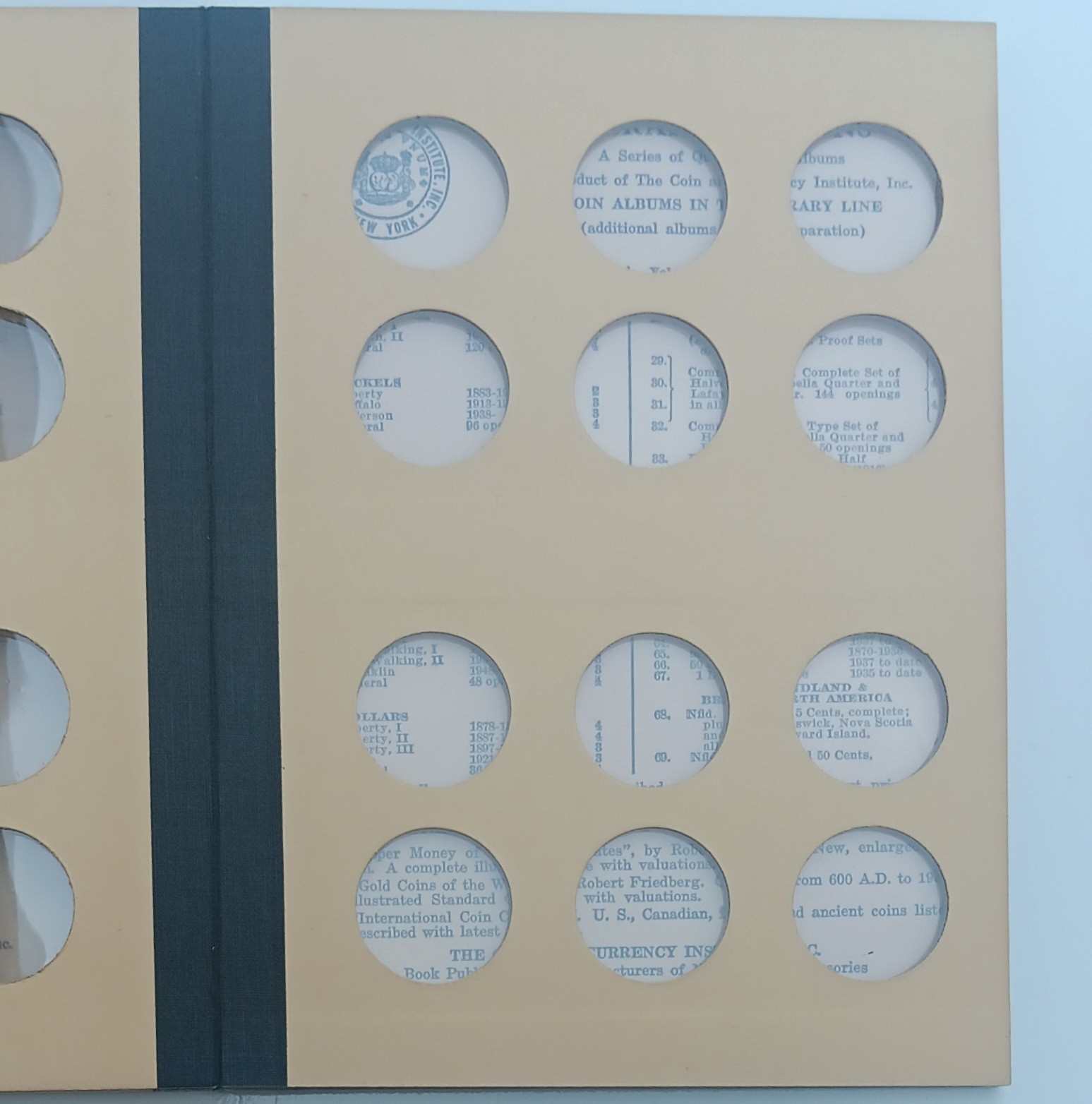 Lot Of 2 Library Of Coins General Blank Half Dollar 50c Size Stock Album VOL. 22