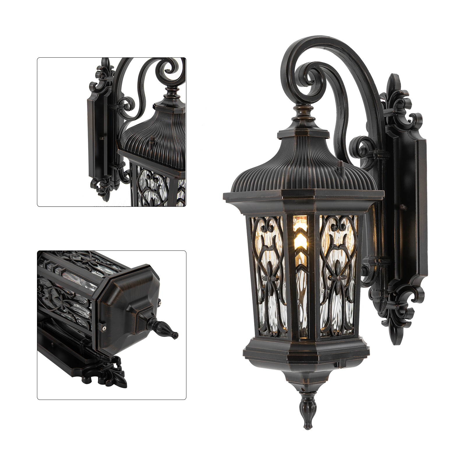 1* Dusk to Dawn Outdoor Wall Sconce Porch Light Exterior Wall Light Fixture