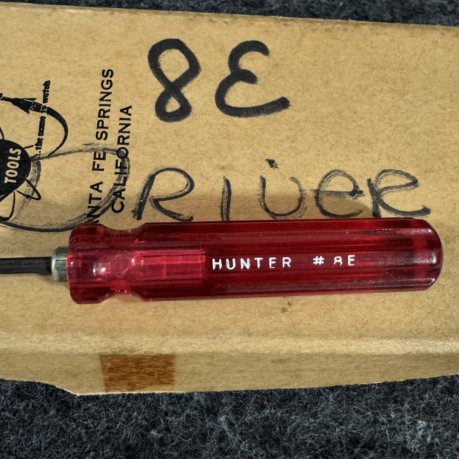 1 NOS Hunter Tools Bristol Spline Driver S .111 #8E 6 Flute Screwdriver No Box