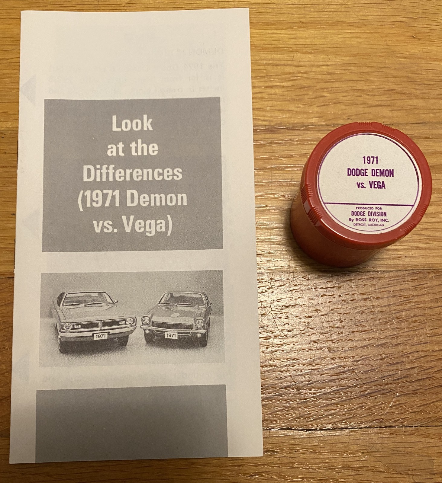 1971 Dodge Dealer DEMON VS Maverick/Comet/Vega Sales FILM & RECORD Mopar