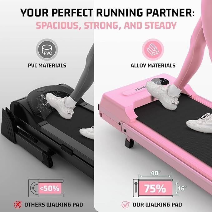 Walking Pad Treadmill with Incline and Handle Bar,Foldable Treadmill for HomeGym