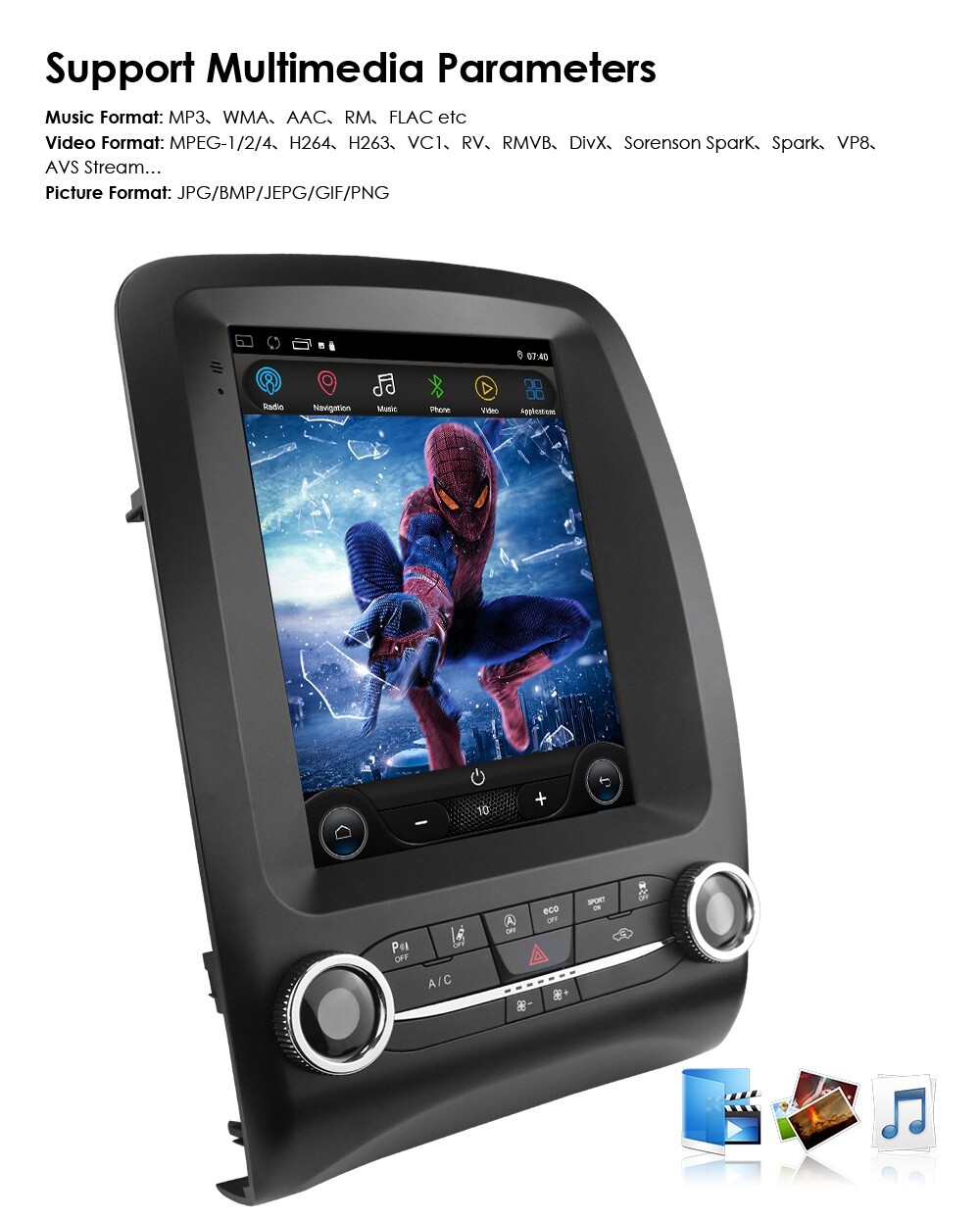 Apple Carplay Android 9.7" Car Stereo GPS Radio WiFi For DODGE Durango 2014-2020