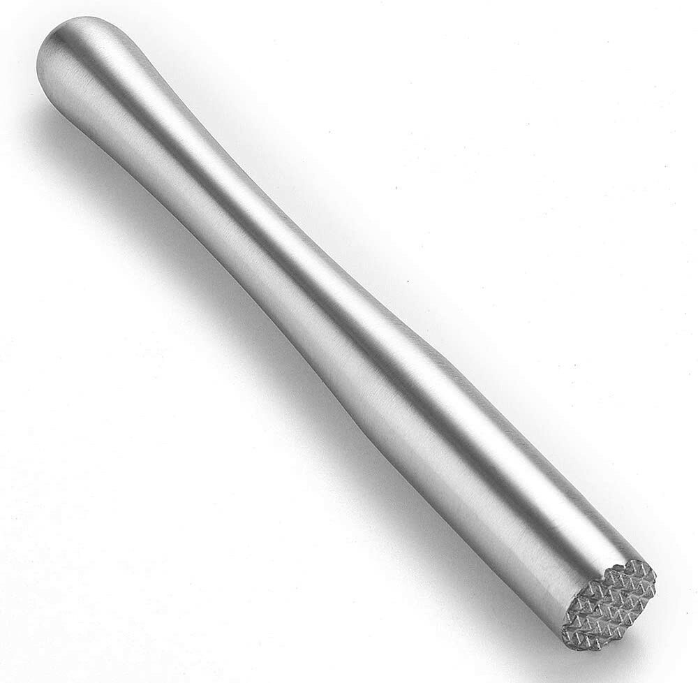 JXS 7.3" 18.5MM Stainless Steel Cocktail Muddler, Sturdy Dishwasher Safe Perfect