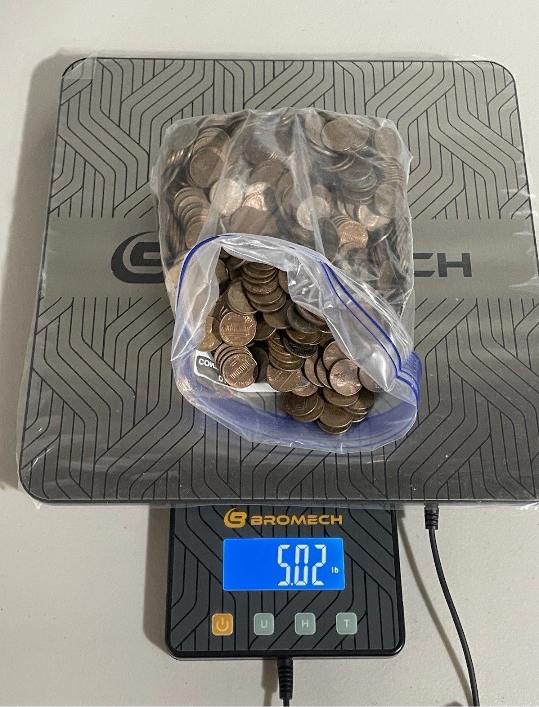 5 lbs LINCOLN MEMORIAL Unsearched Copper Pennies 1959-1982