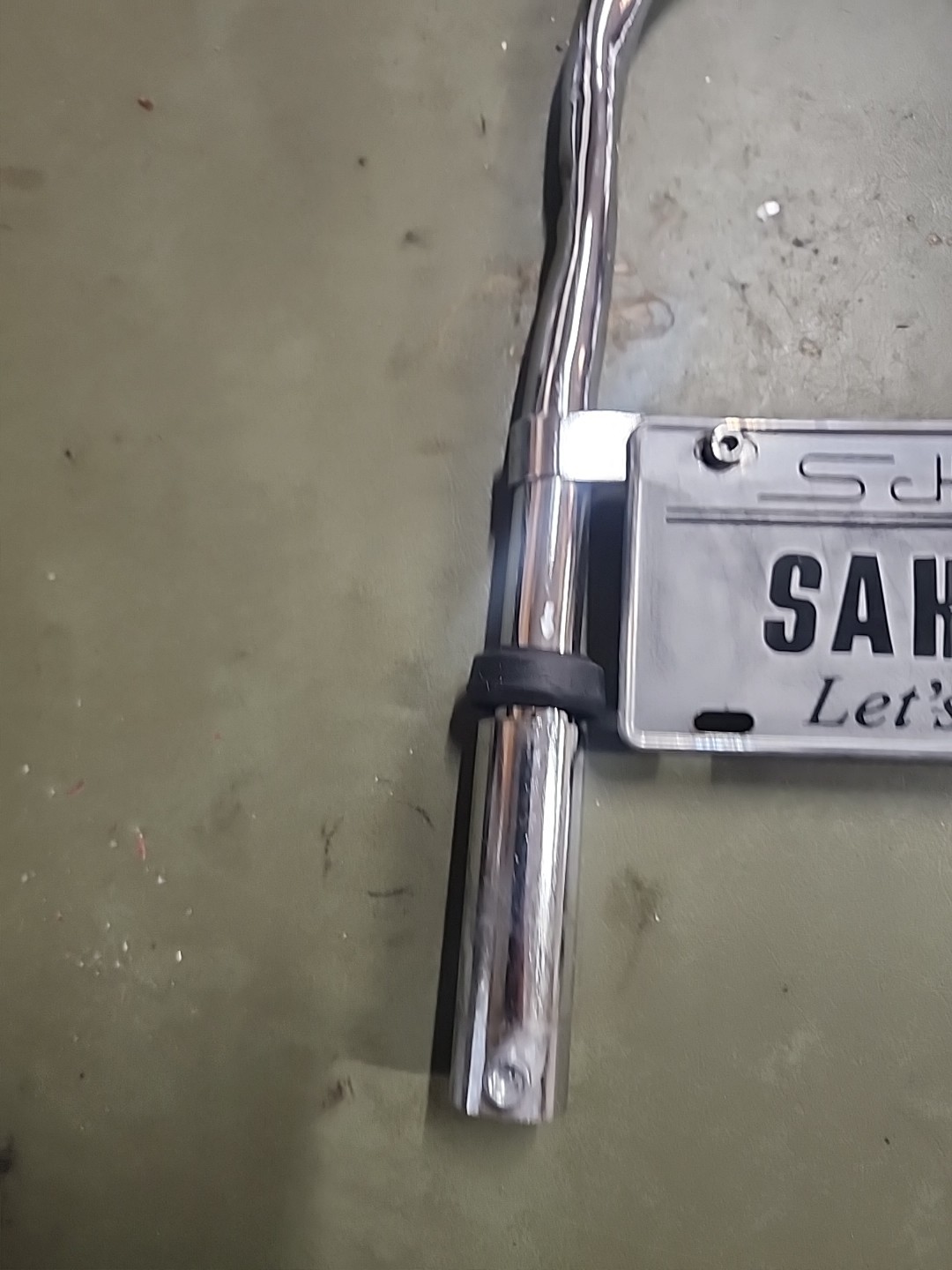 SCHWINN LIL STINGRAY TRICYCLE CHROME REAR SISSY BAR WITH PLATE NICE CHEAP L$$K