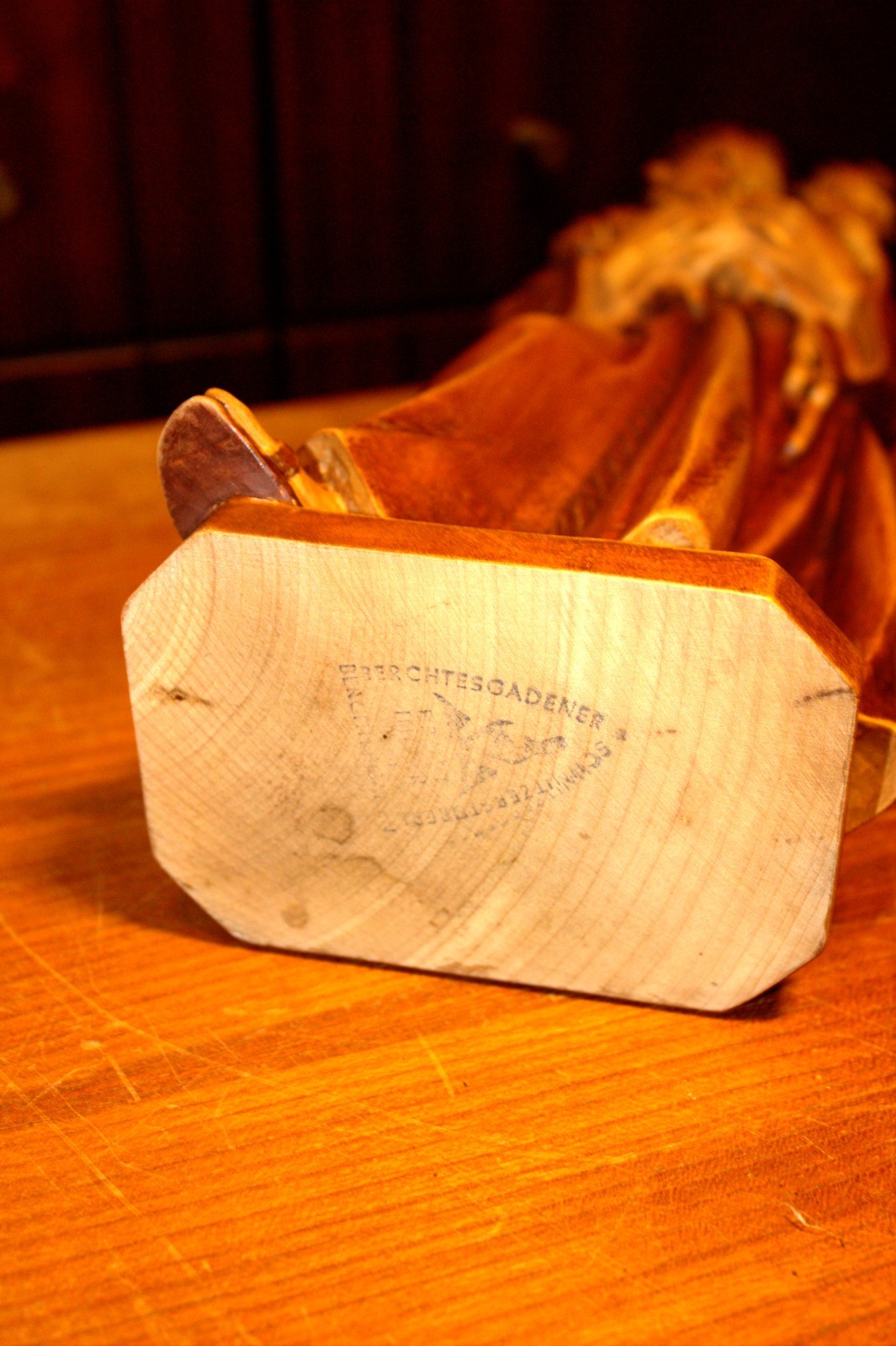 14" HAND CARVED WOOD CATHOLIC PATRON SAINT ANTHONY JESUS STATUE FIGURE SCULPTURE