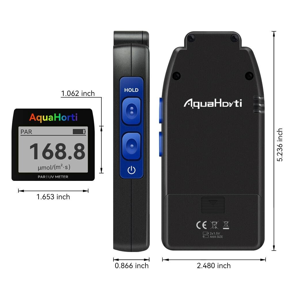 AH-Quantuv PAR Meter,Test PPFD(400-750nm) and UVA(320-400nm) Irradiance