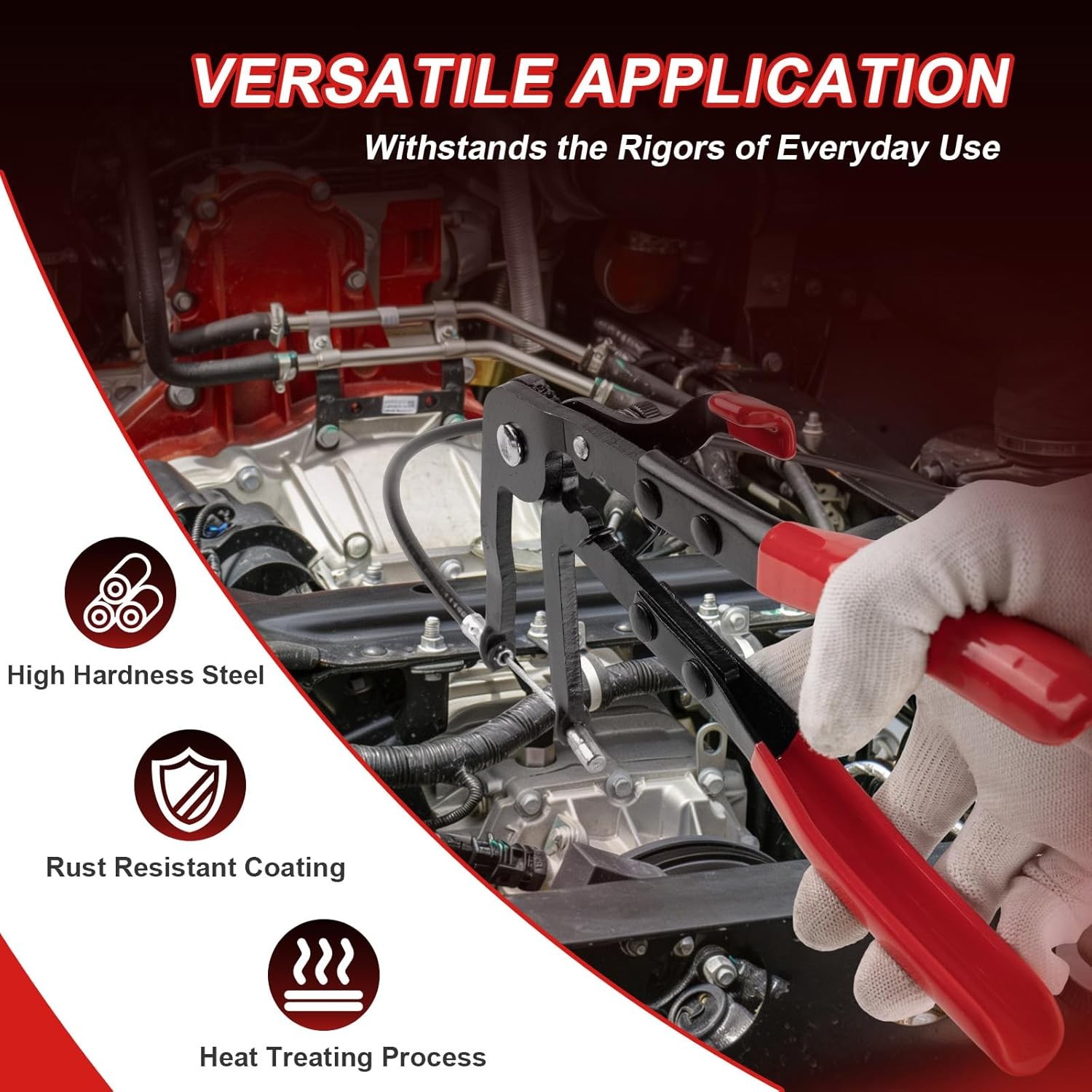 16PCS Hose Clamp Pliers, Hose Clamp Removal Tool Kit with Long Reach & Flexible