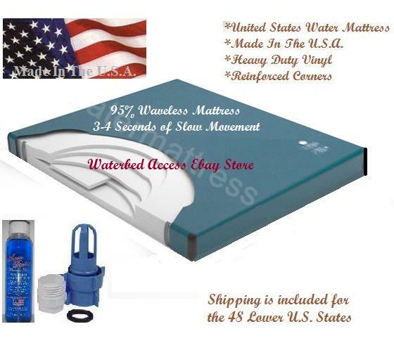 King Softside Waterbed Mattress with 95% Waveless & Bamboo Smooth Top Cover