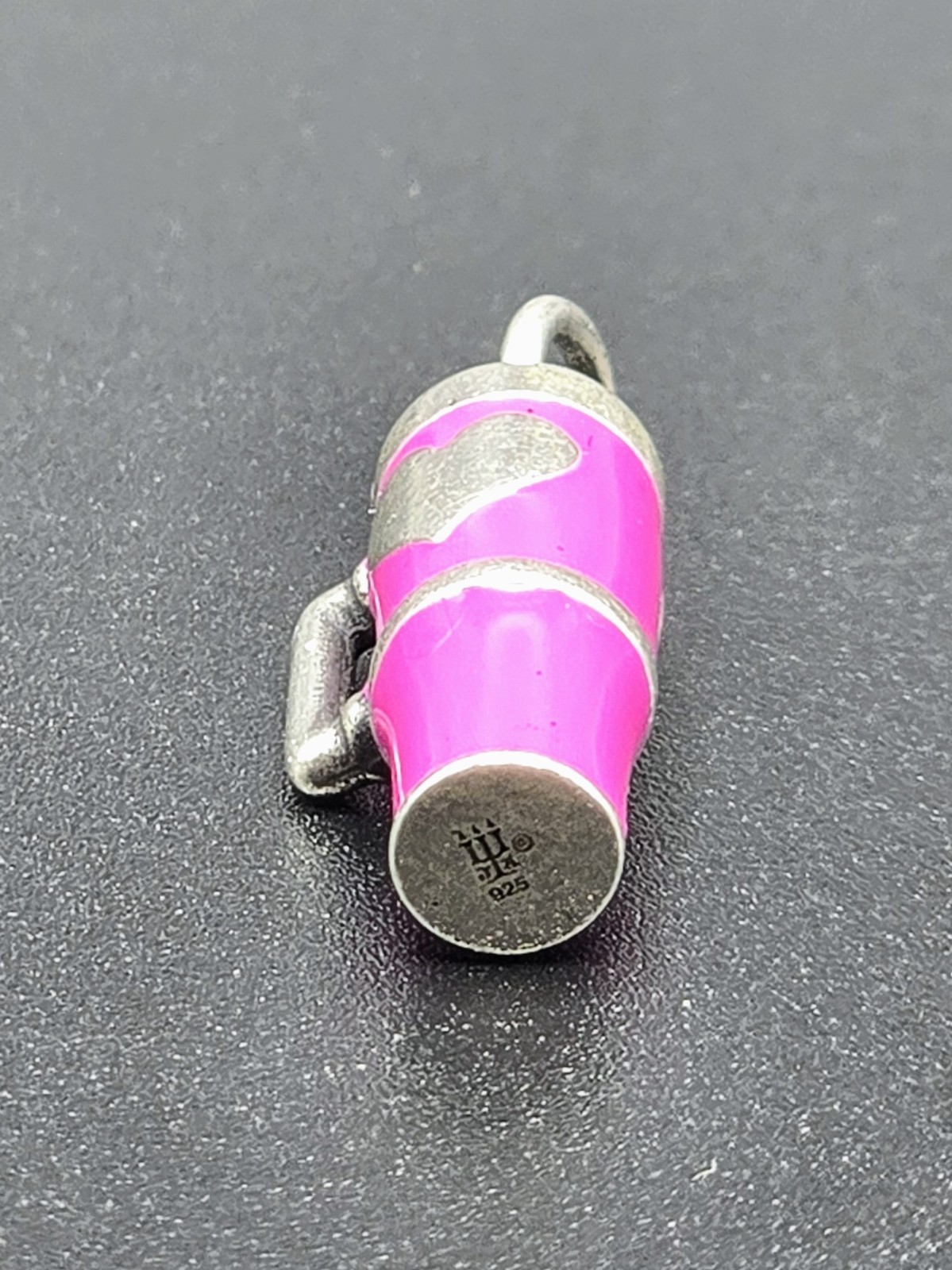 James Avery New Sterling Silver Hot Pink Enamel Love My Cup Charm