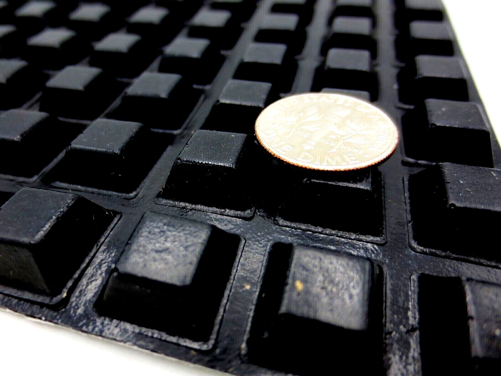 1/4" Tall 1/2" Square Rubber Feet Adhesive Backing - Durable Pad For Electronics