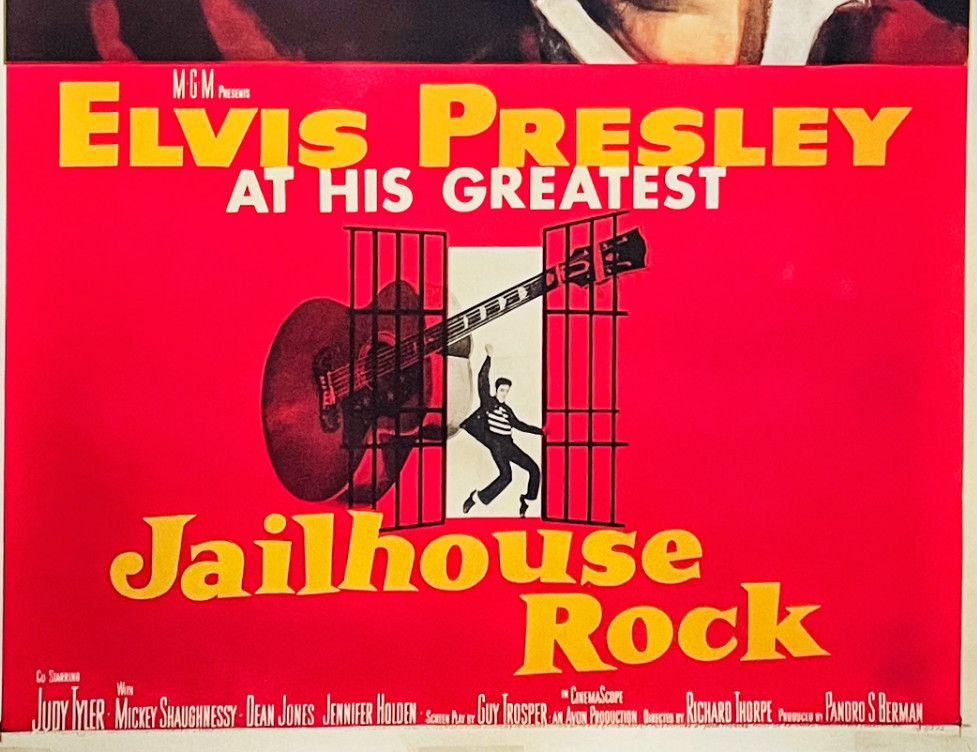 ELVIS PRESLEY Jail House Rock 1957 Movie Theater Poster Reproduction 27x41