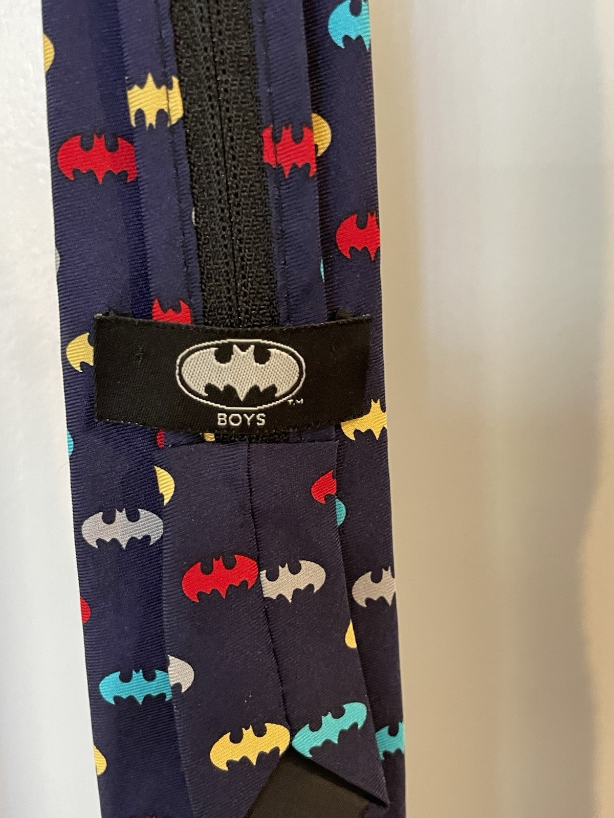 Lot (3) Boy’s 100% Silk Ties DC Batman, DC Superman, Talbots Tie Zipper Pre-tied