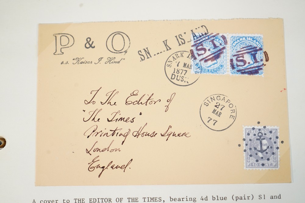 SNARK ISLAND 1980S FANTASY PHILATELY COLLECTION OF CINDERELLAS & COVERS