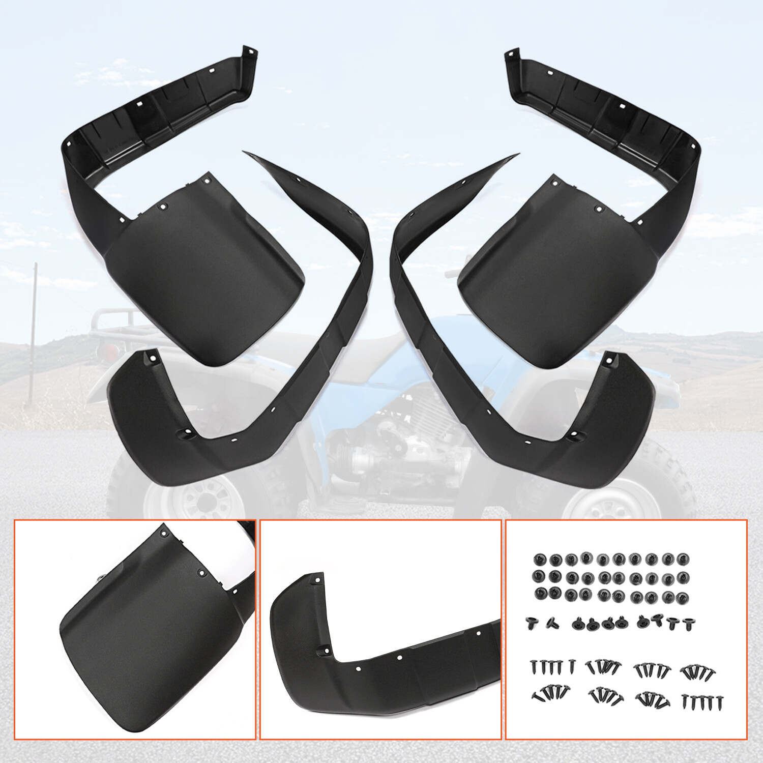 Mud Flaps For Honda TRX300 TRX 300 FW Trax Fender Flares Guards Set of 2 96-00