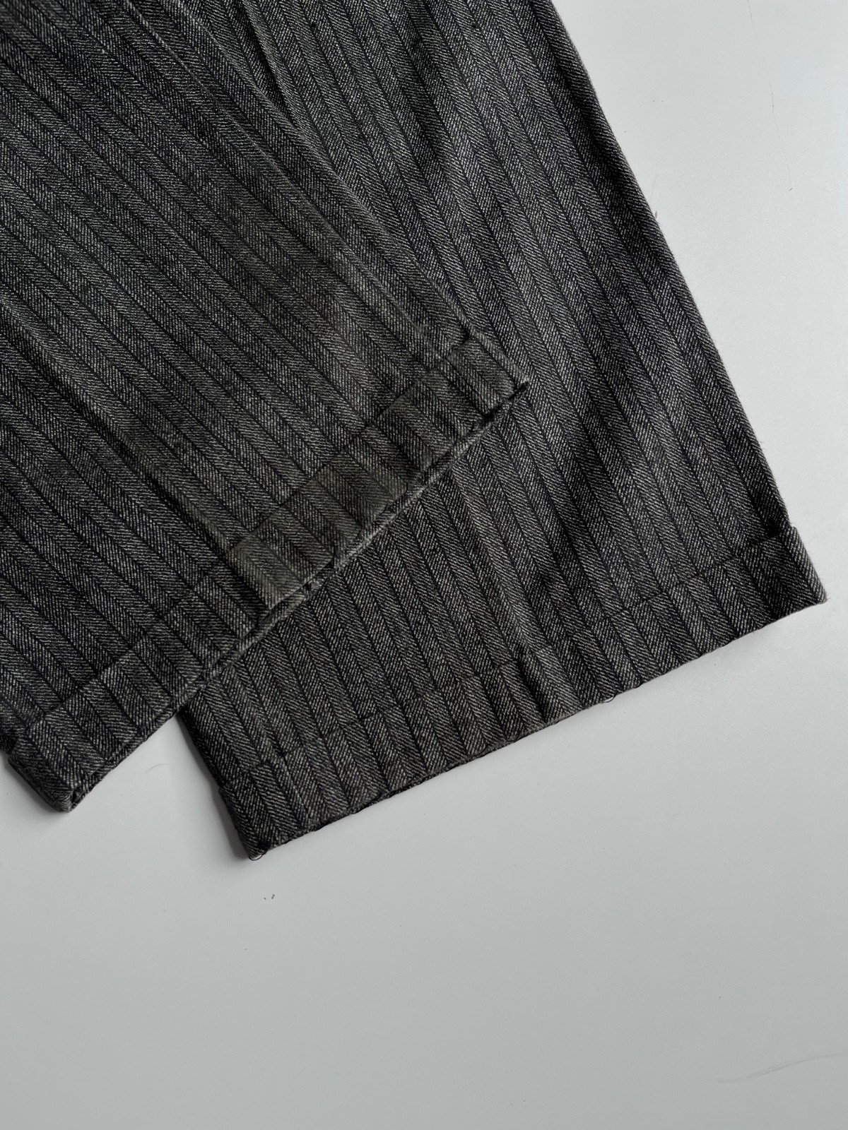 Vintage 1940s 1950s French Work Pants Salt Pepper Made in France size 32 x 29