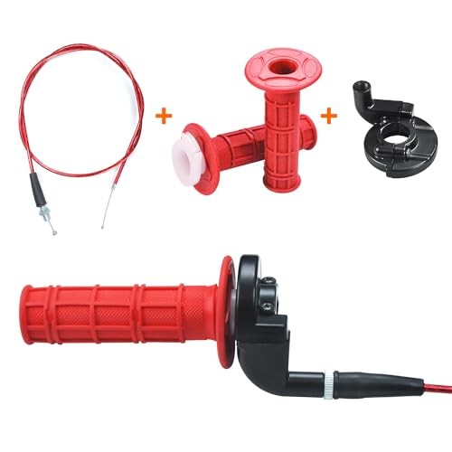 PZ22 Carburetor Carb Air filter Throttle Handle Grips Cable Kit for 110cc Red