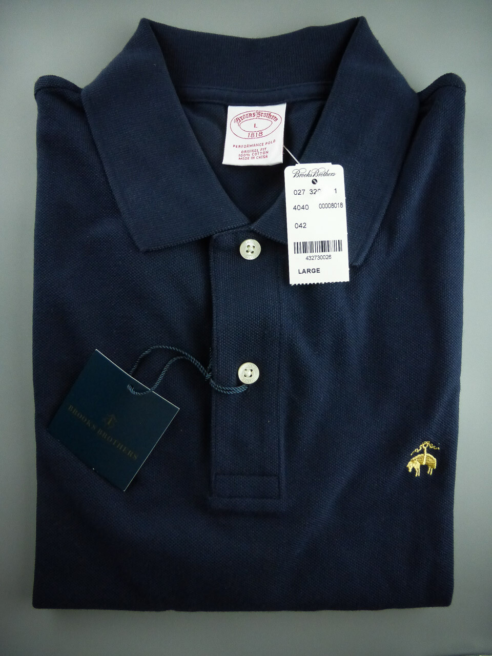 BROOKS BROTHERS POLO SHIRT 1818 Men's Performance ORIGINAL Fit L XL 2XL New $89