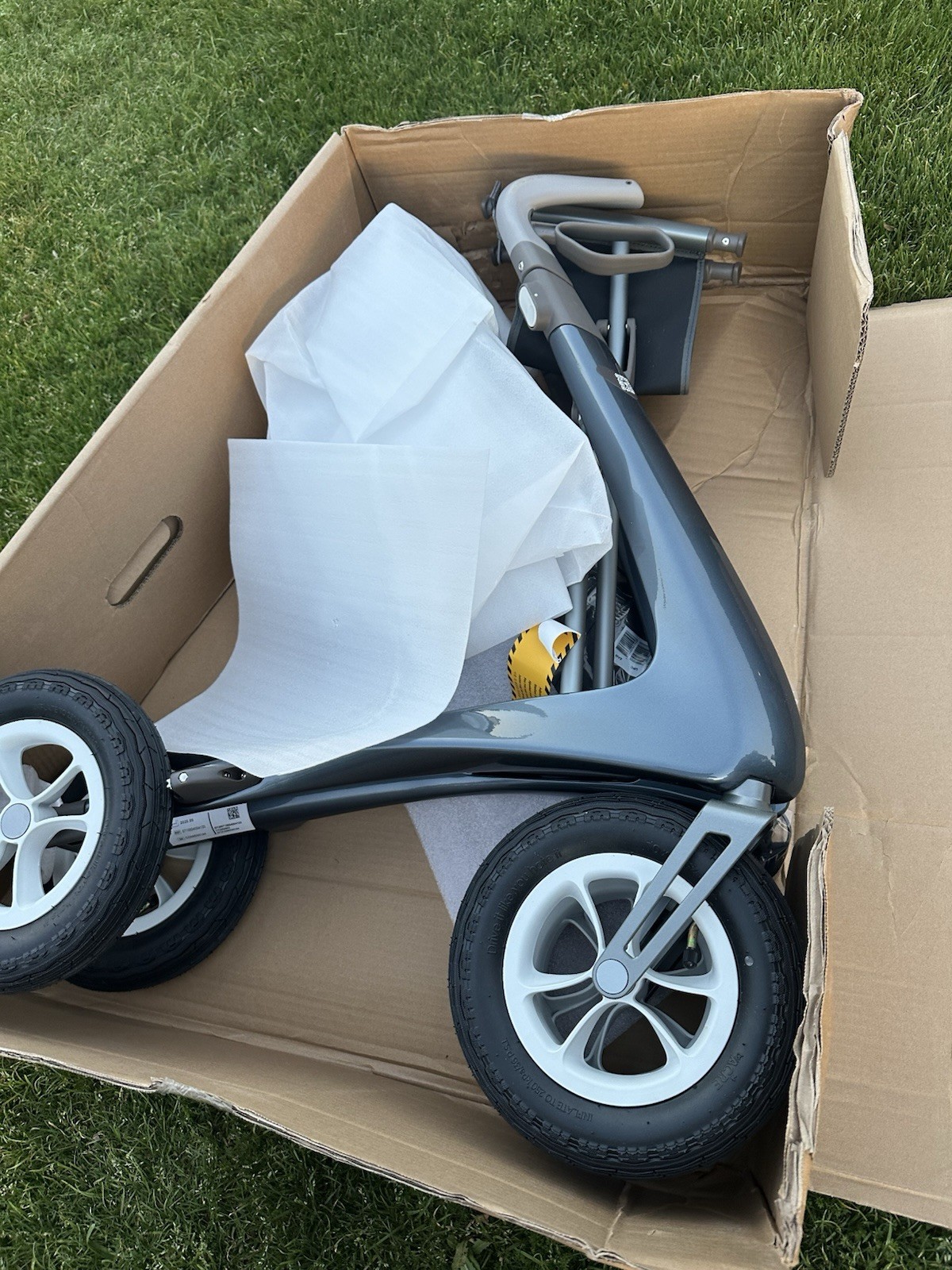 byACRE Carbon Overland Rollator All-Terrain Big Pneumatic Wheels Lightweight...