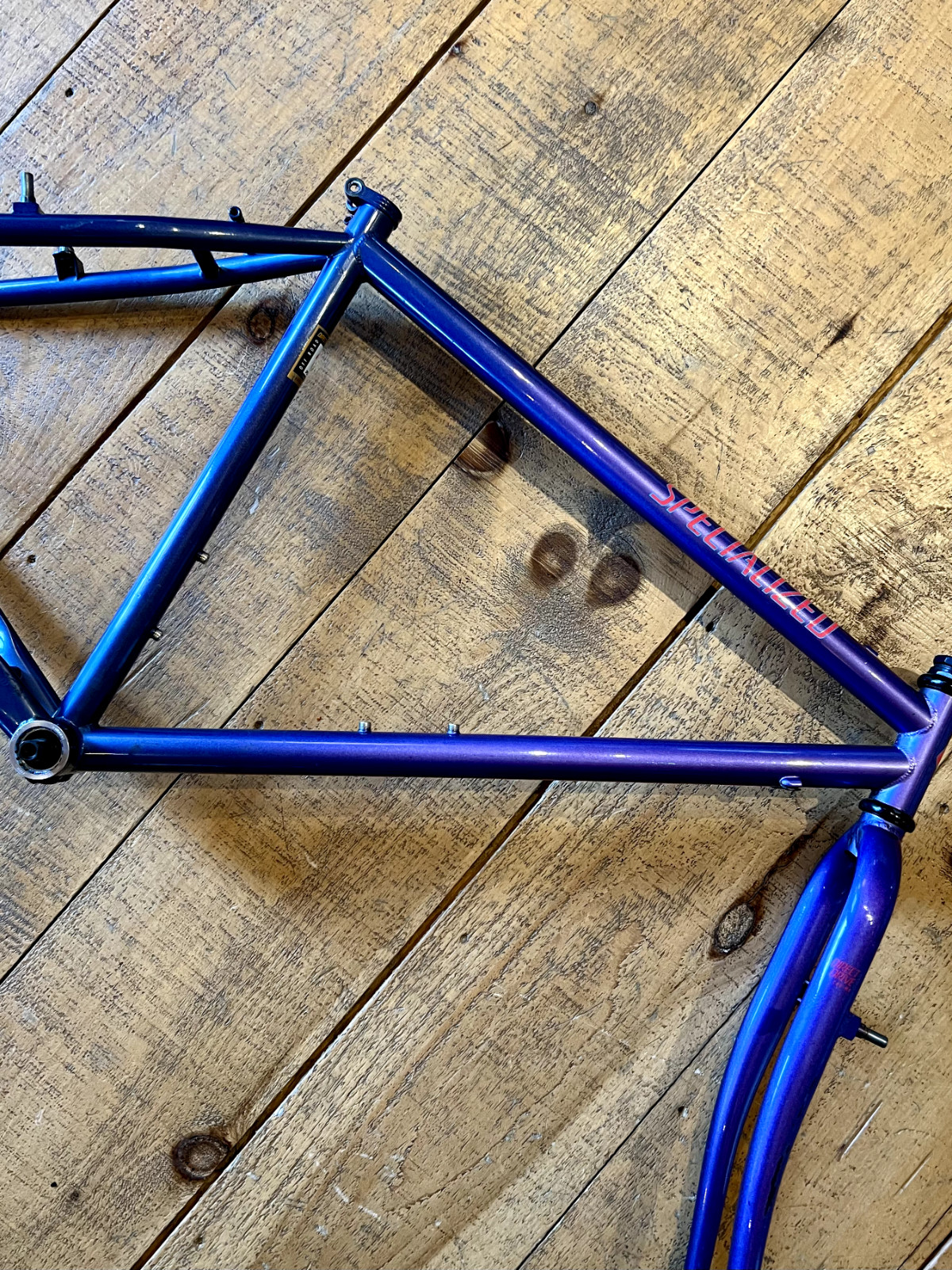 Vintage 90s Specialized Rock Hopper 18" Steel Mountain Bike Frame Purple Fade