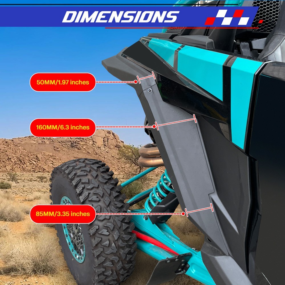 Front&Rear Fender Flares Compatible with Polaris RZR PRO XP 2025+,for 2890407