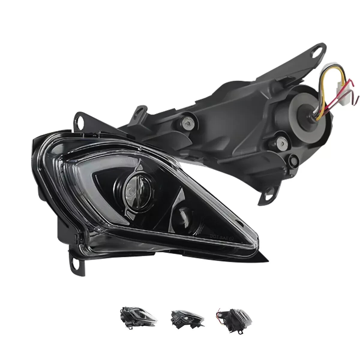 2PCS LED Headlights Set Head Lamps for 2006-2024 YAMAHA YFZ 450 RAPTOR 700 700R