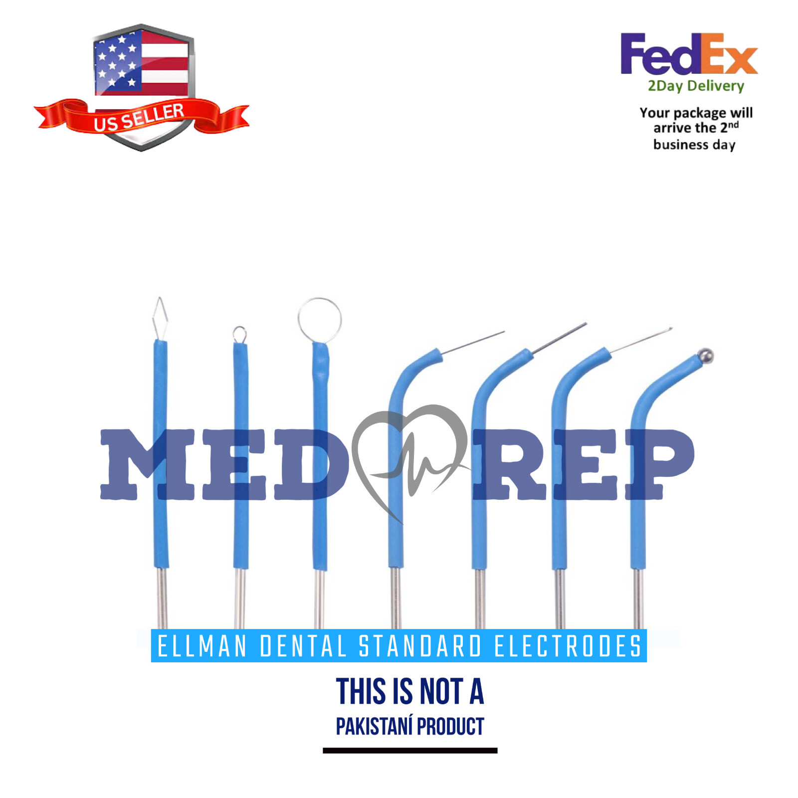 7 Pcs Ellman Dental Standard Electrodes Set