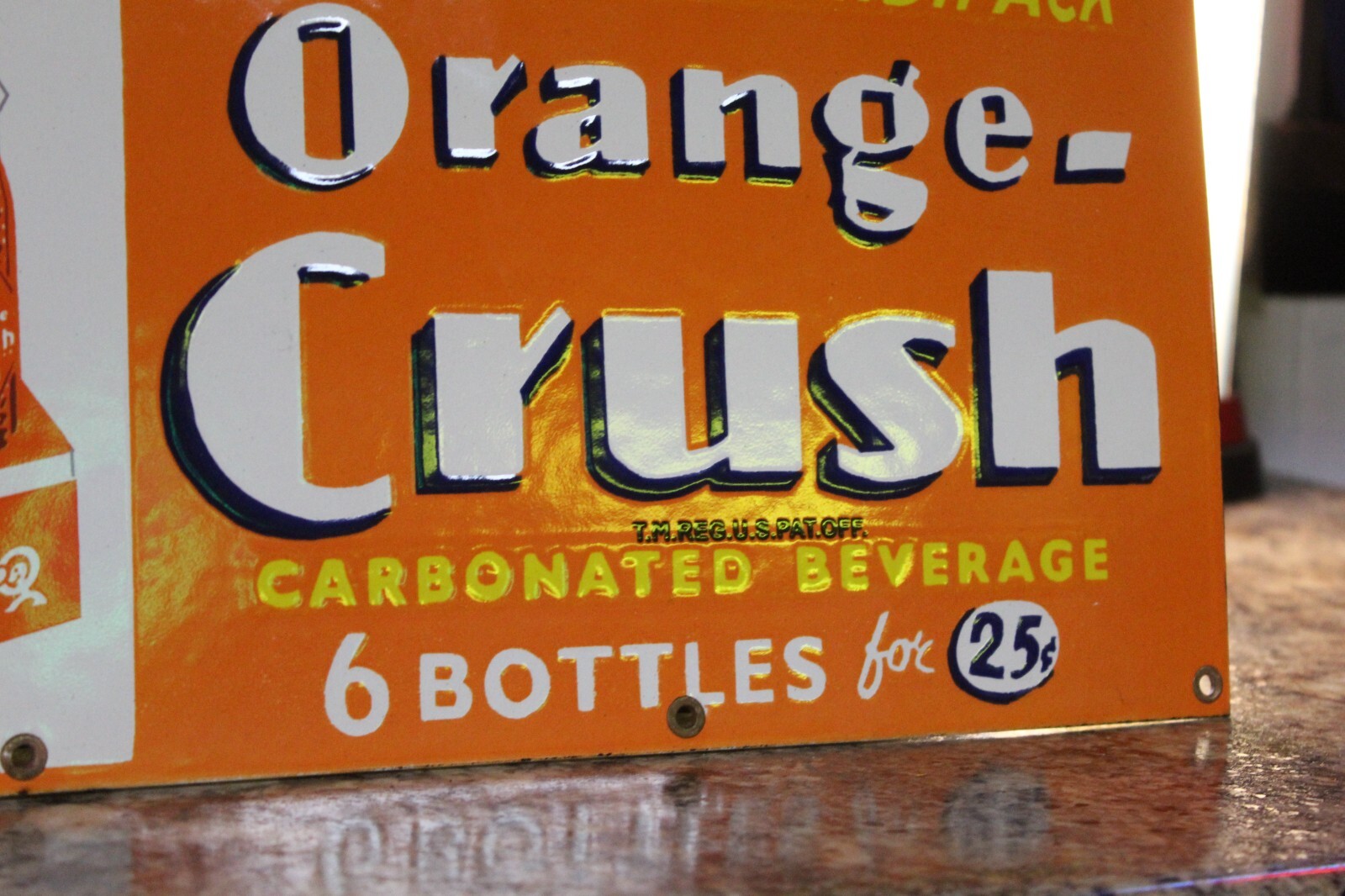 RARE ORANGE CRUSH HANDIPACK SODA POP DEALER PORCELAIN METAL SIGN COKE PEPSI GAS