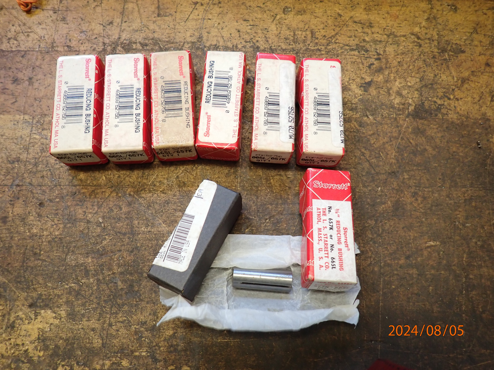 7 NEW OLD STOCK STARRETT REDUCING BUSHINGS MACHINIST TOOLING