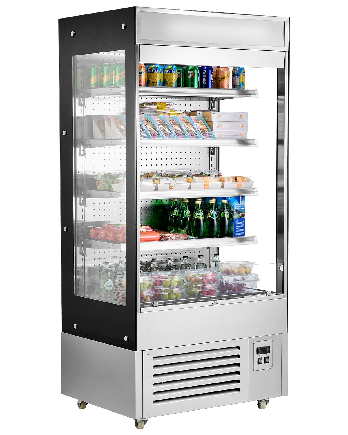 Open Air Merchandiser 4-Tier Display Cooler with Air Curtain 18.4cu.ft.