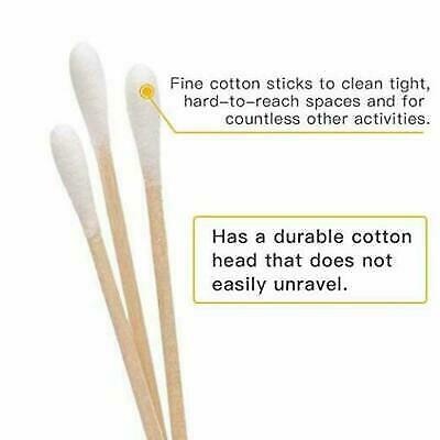 1000Pcs Cotton Swabs Wooden Handle Sticks 3 " Q-Tips Medical Use Supply