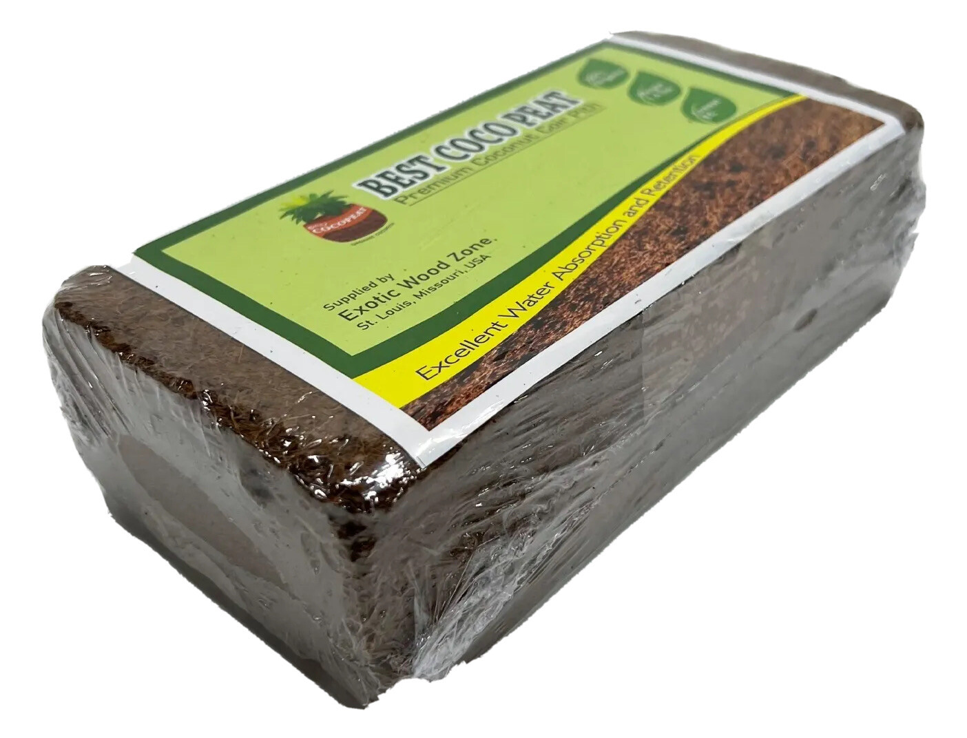 5 Bricks, Best Coco Peat-Premium Coir Pith, 650g/1.4 Lbs, Lowest EC & Ph Value