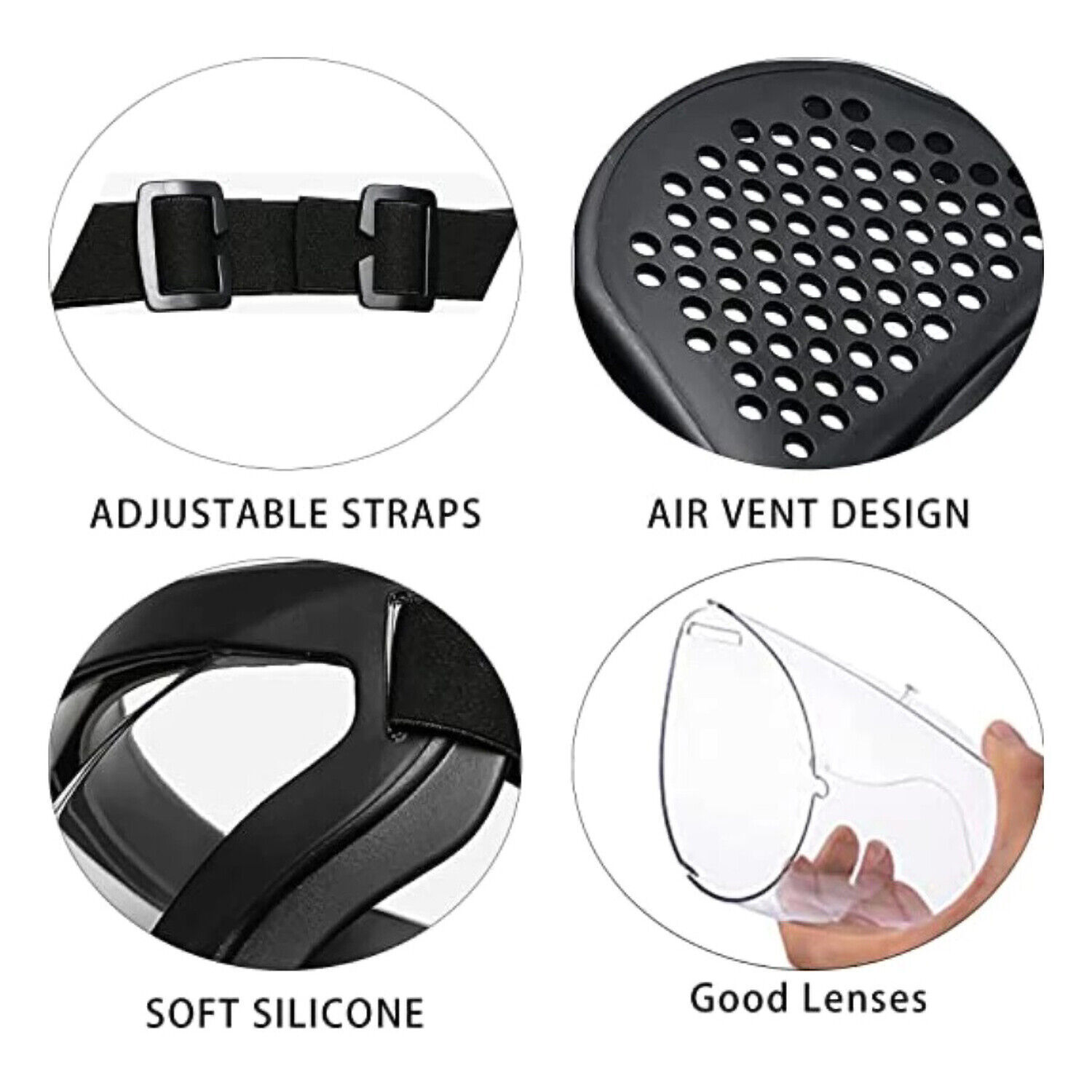 Full Face Super Protective Mask Anti-Fog Shield Safety Transparent Head Cover US