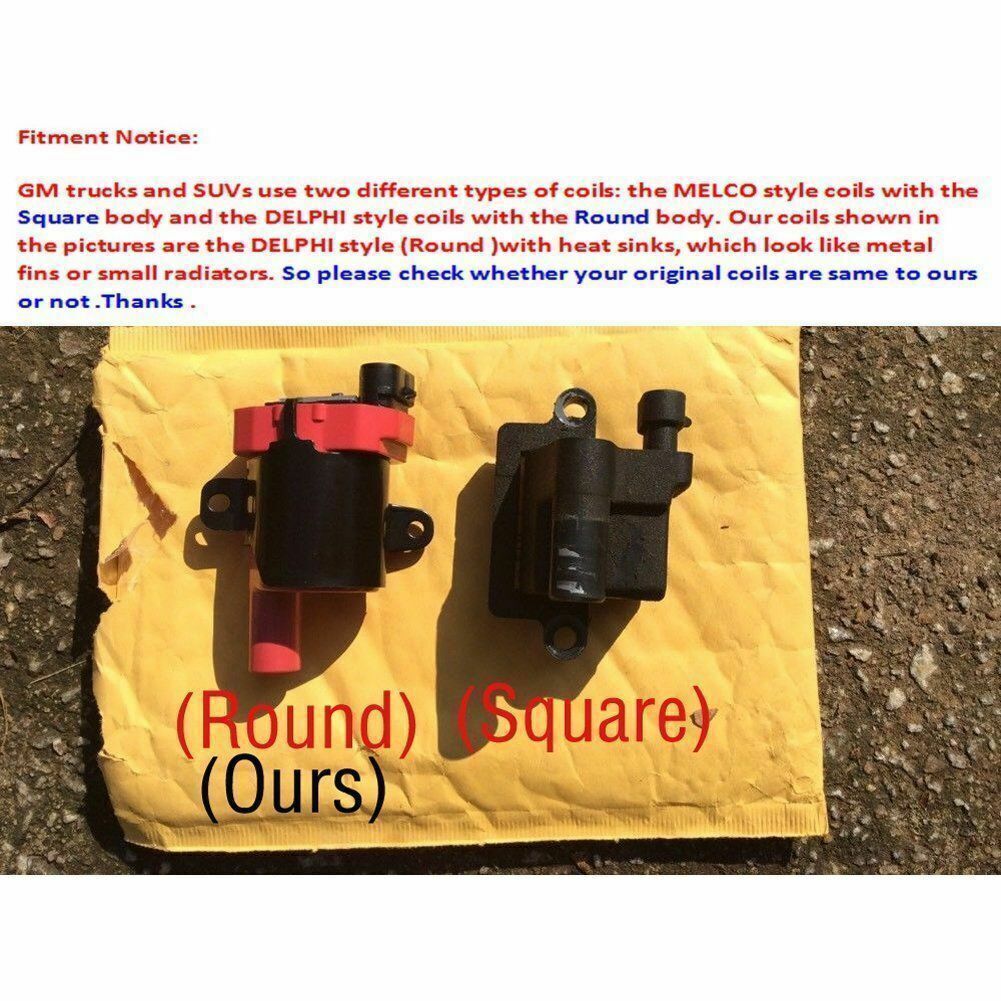 8 Red High Performance Ignition Coils Pack For GMC Chevy C1251 D585 4.8/5.3/6.0L